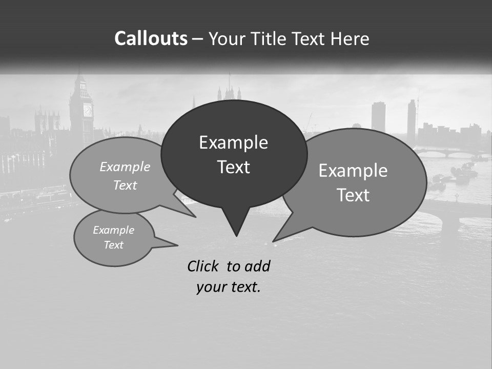 A Black And White Photo Of A Bridge Over A River PowerPoint Template