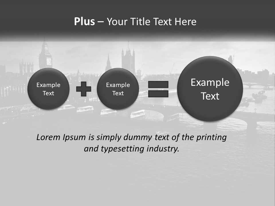A Black And White Photo Of A Bridge Over A River PowerPoint Template