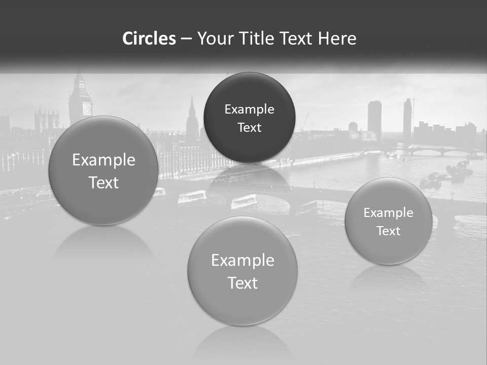 A Black And White Photo Of A Bridge Over A River PowerPoint Template