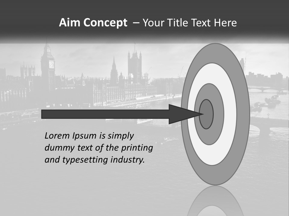 A Black And White Photo Of A Bridge Over A River PowerPoint Template