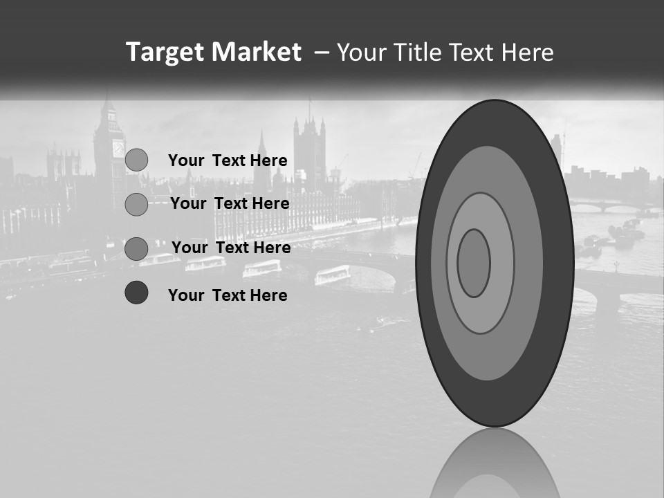 A Black And White Photo Of A Bridge Over A River PowerPoint Template