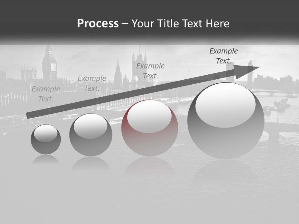 A Black And White Photo Of A Bridge Over A River PowerPoint Template