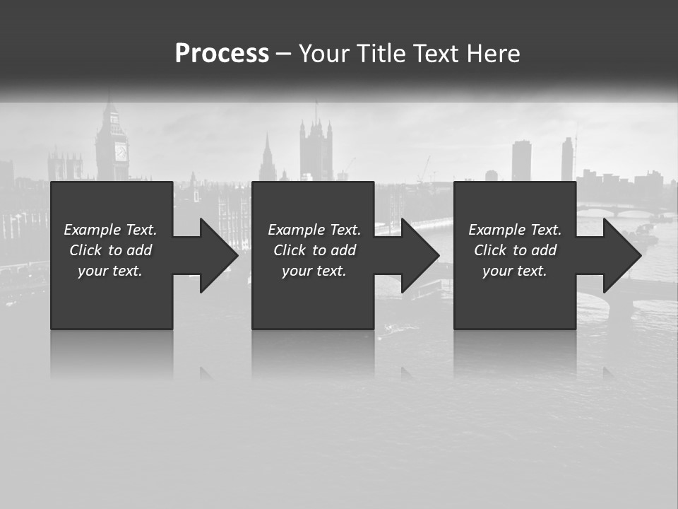 A Black And White Photo Of A Bridge Over A River PowerPoint Template