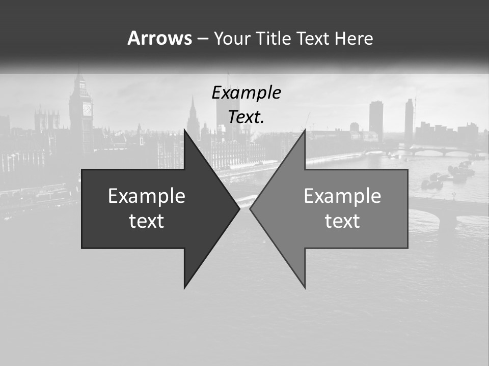 A Black And White Photo Of A Bridge Over A River PowerPoint Template