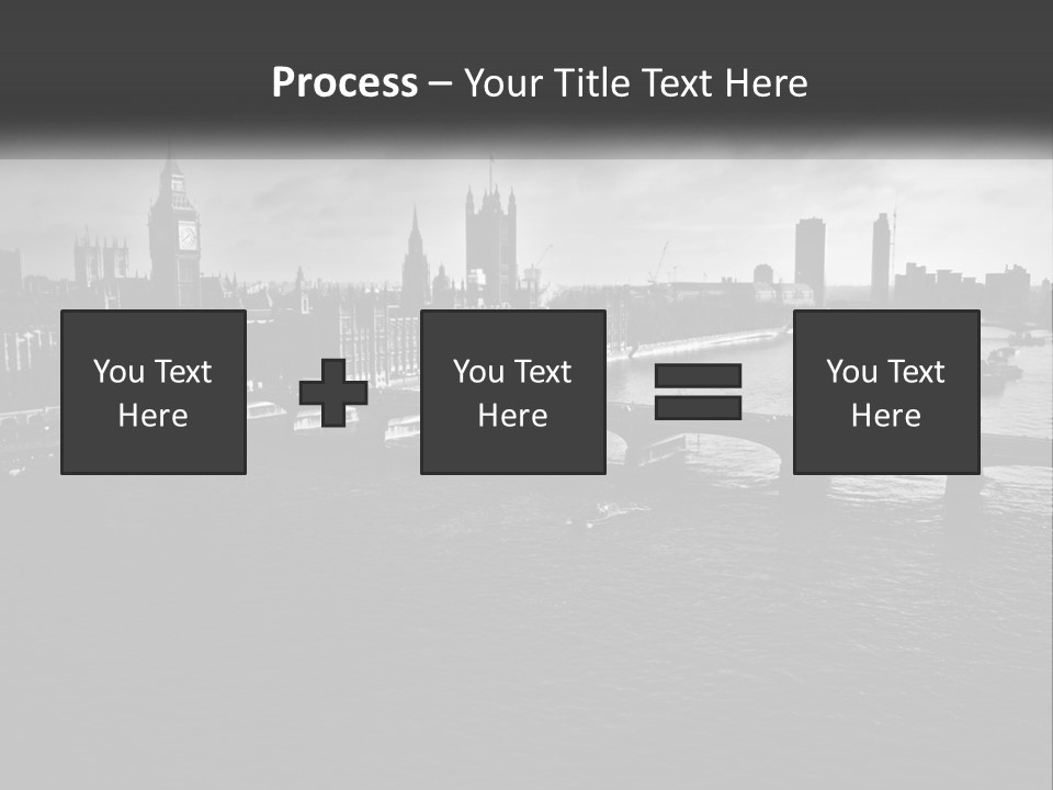 A Black And White Photo Of A Bridge Over A River PowerPoint Template