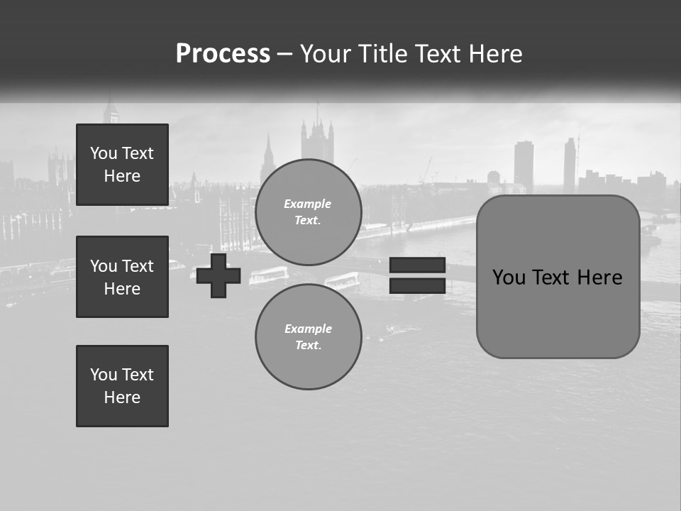 A Black And White Photo Of A Bridge Over A River PowerPoint Template