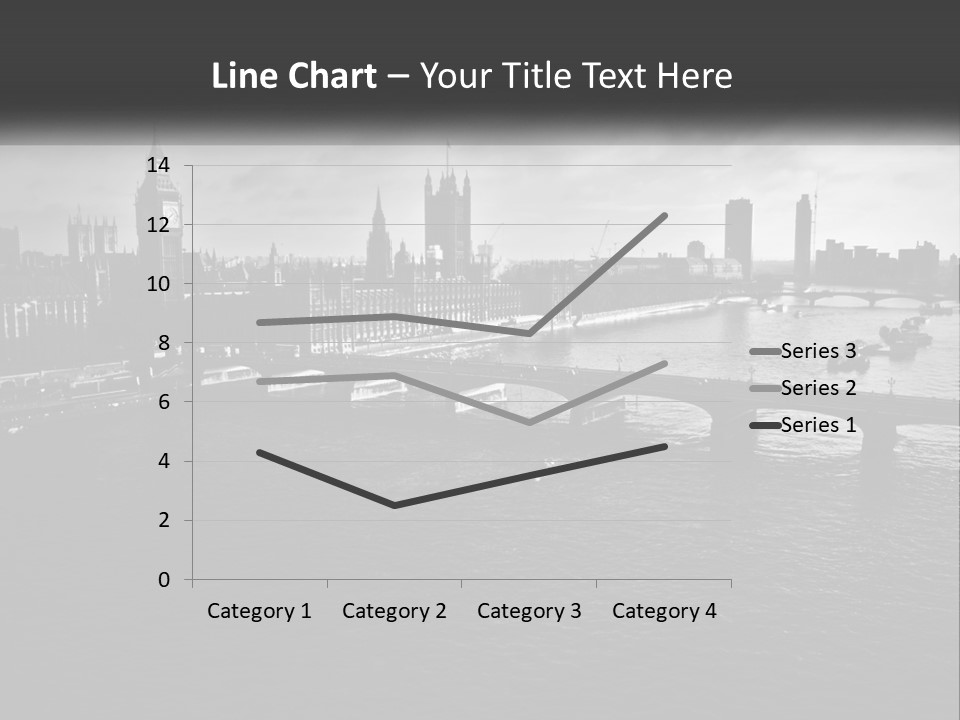 A Black And White Photo Of A Bridge Over A River PowerPoint Template
