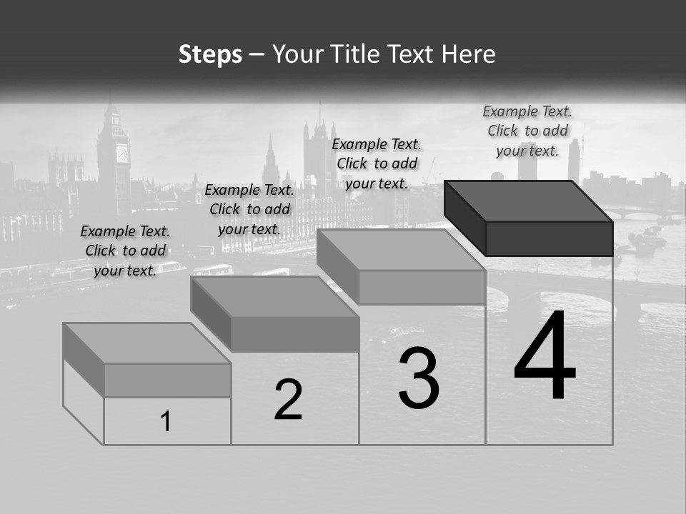 A Black And White Photo Of A Bridge Over A River PowerPoint Template