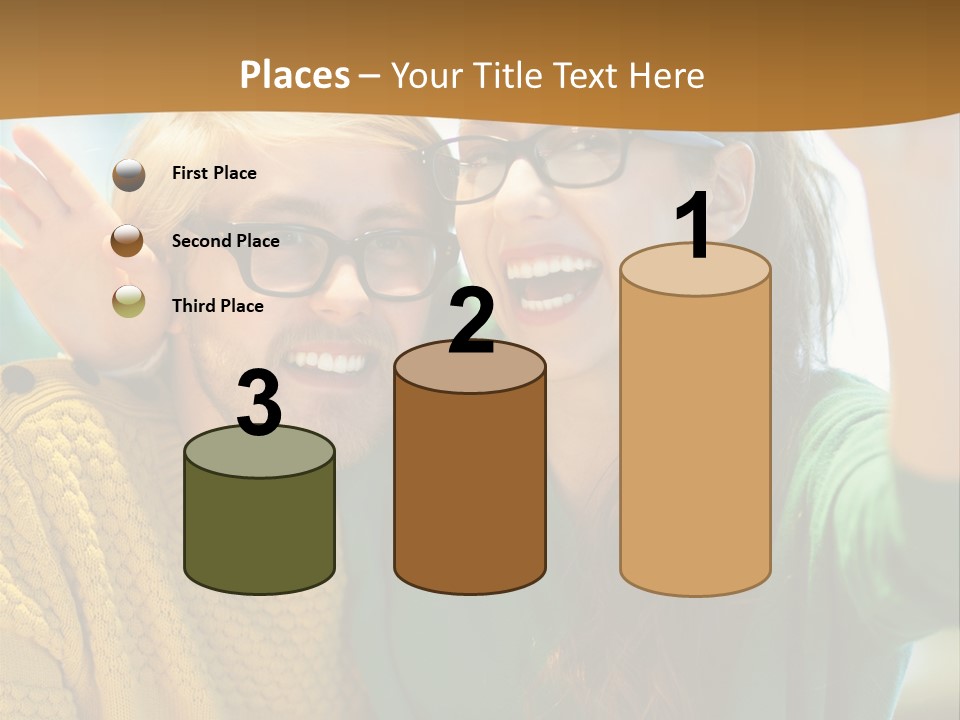 A Man And Woman Sitting At A Table With A Cup Of Coffee PowerPoint Template