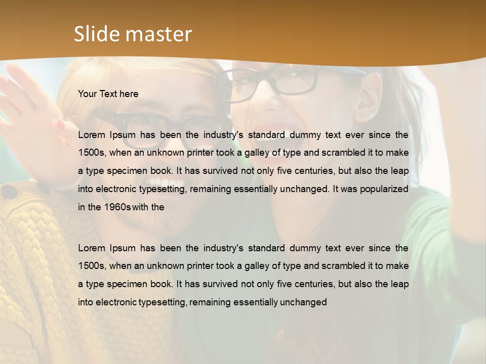 A Man And Woman Sitting At A Table With A Cup Of Coffee PowerPoint Template
