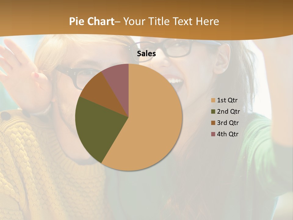 A Man And Woman Sitting At A Table With A Cup Of Coffee PowerPoint Template