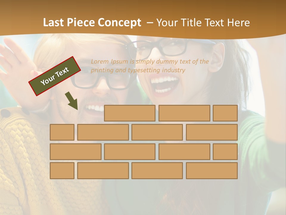 A Man And Woman Sitting At A Table With A Cup Of Coffee PowerPoint Template