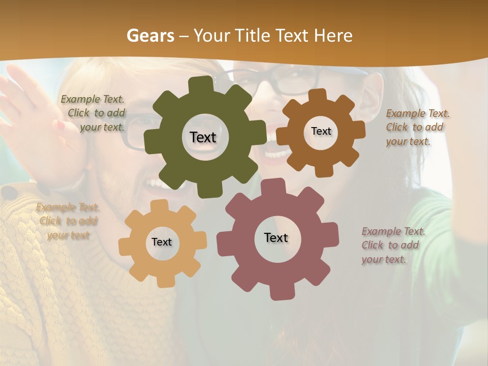 A Man And Woman Sitting At A Table With A Cup Of Coffee PowerPoint Template