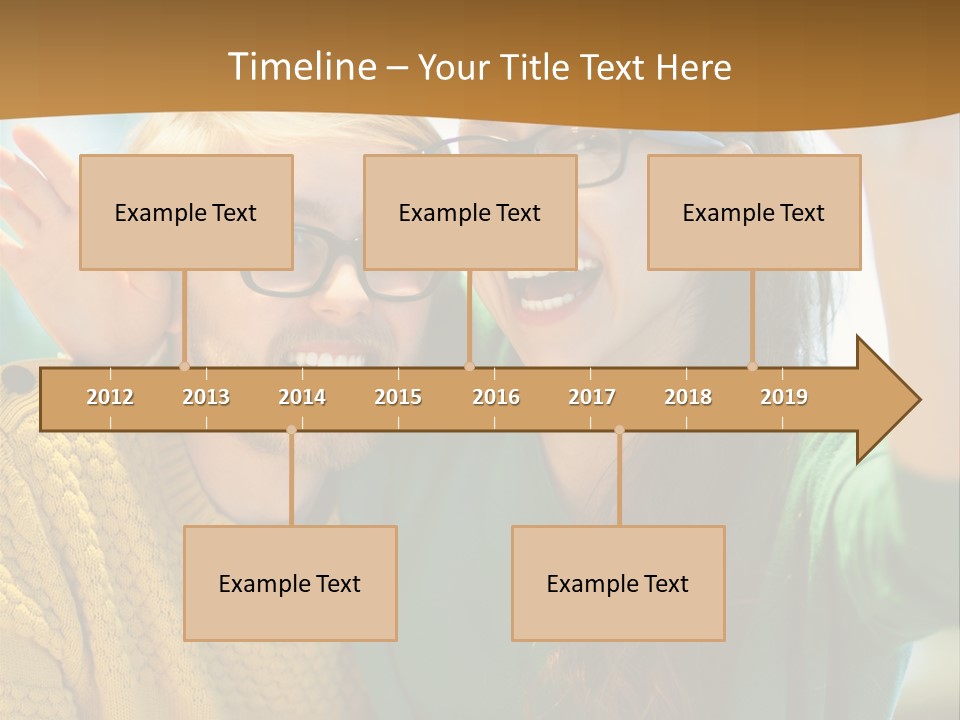 A Man And Woman Sitting At A Table With A Cup Of Coffee PowerPoint Template