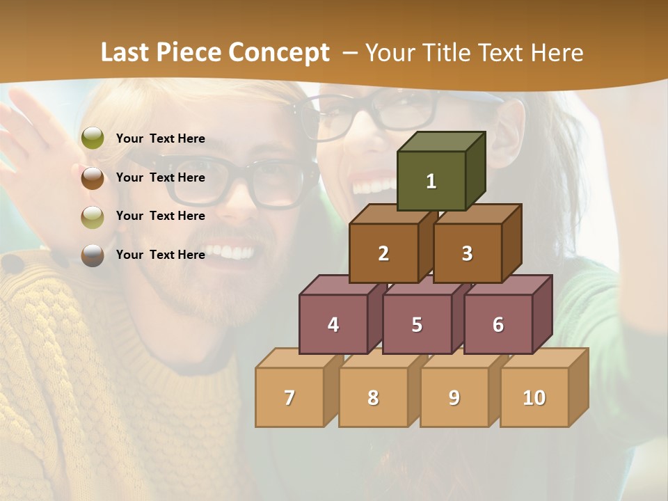 A Man And Woman Sitting At A Table With A Cup Of Coffee PowerPoint Template
