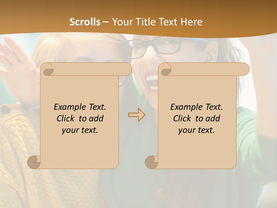A Man And Woman Sitting At A Table With A Cup Of Coffee PowerPoint Template