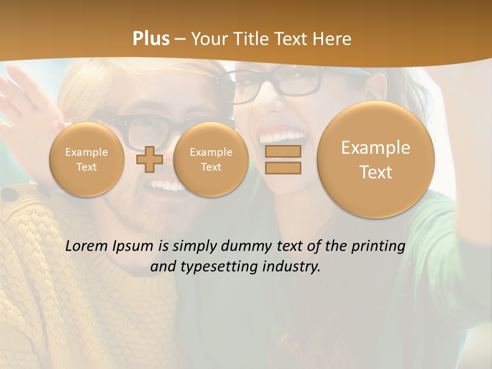 A Man And Woman Sitting At A Table With A Cup Of Coffee PowerPoint Template