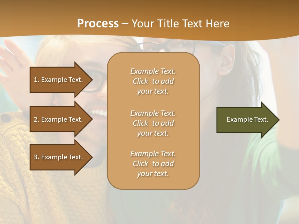 A Man And Woman Sitting At A Table With A Cup Of Coffee PowerPoint Template