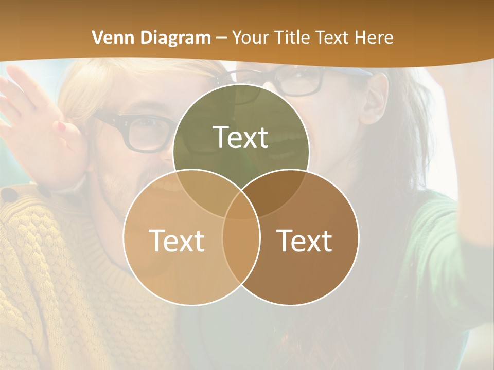 A Man And Woman Sitting At A Table With A Cup Of Coffee PowerPoint Template