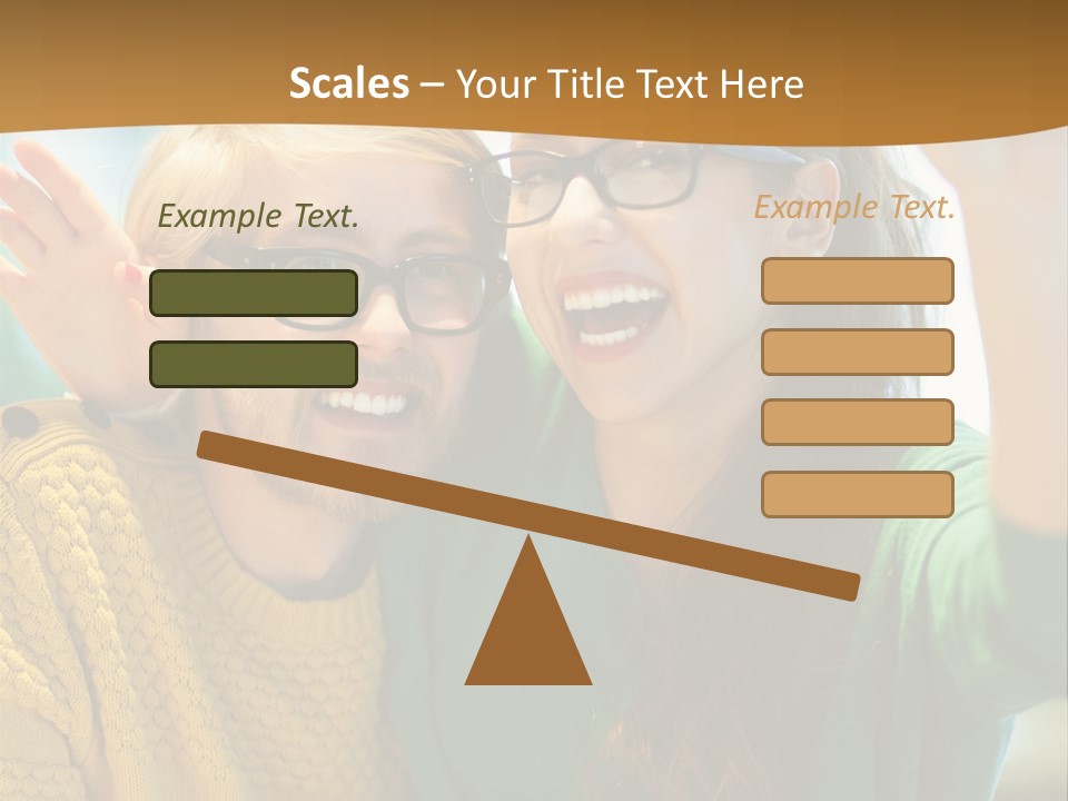 A Man And Woman Sitting At A Table With A Cup Of Coffee PowerPoint Template