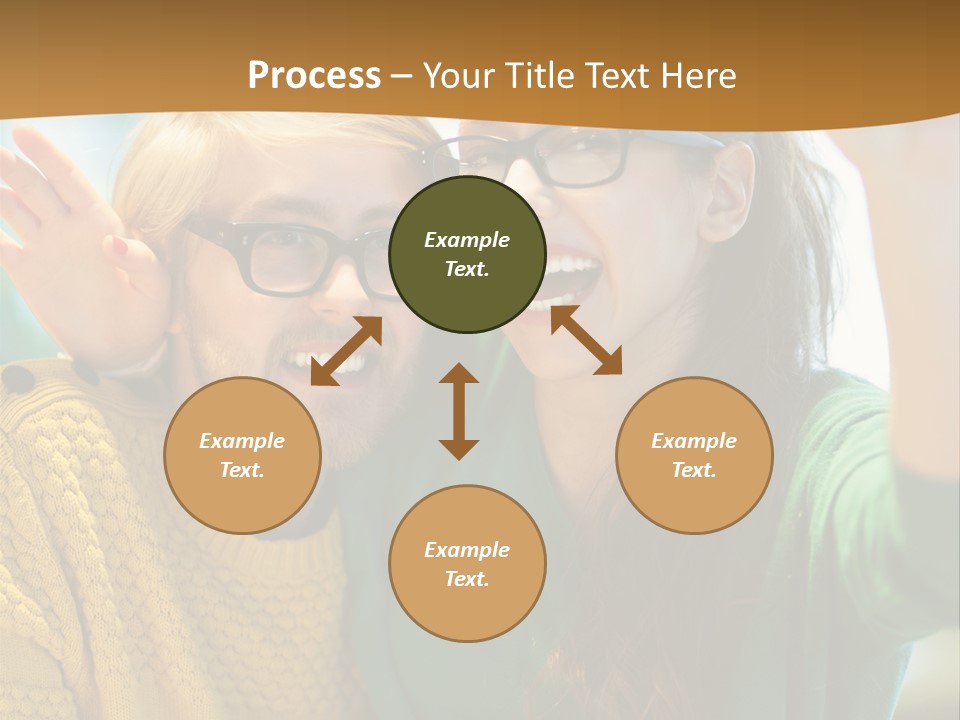 A Man And Woman Sitting At A Table With A Cup Of Coffee PowerPoint Template
