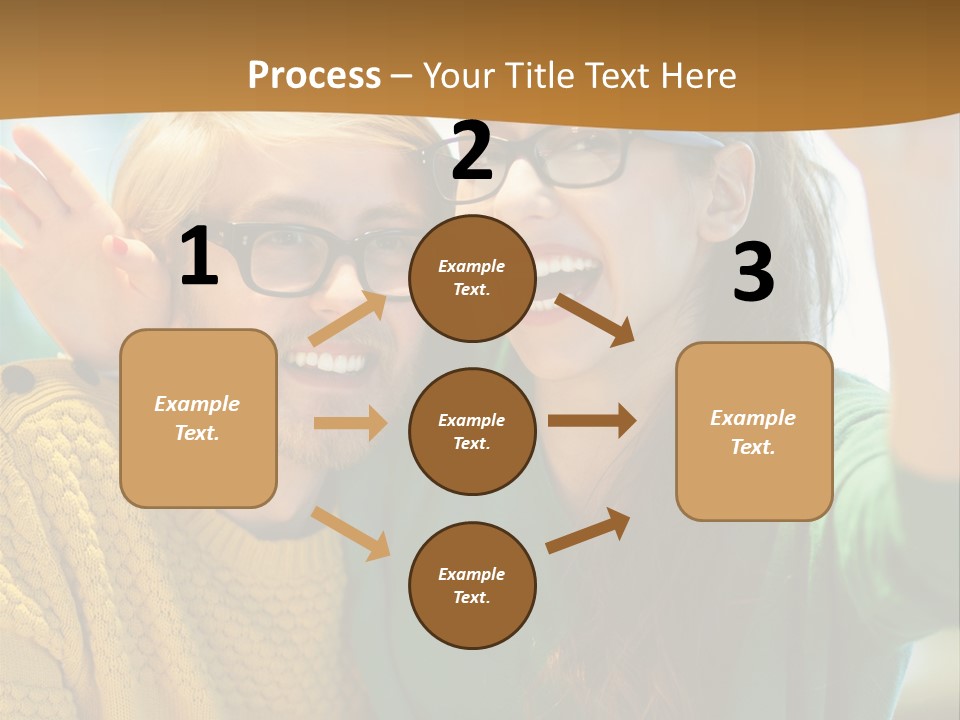 A Man And Woman Sitting At A Table With A Cup Of Coffee PowerPoint Template