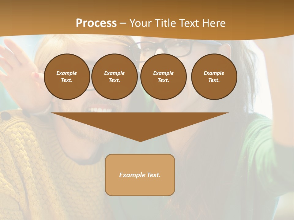 A Man And Woman Sitting At A Table With A Cup Of Coffee PowerPoint Template