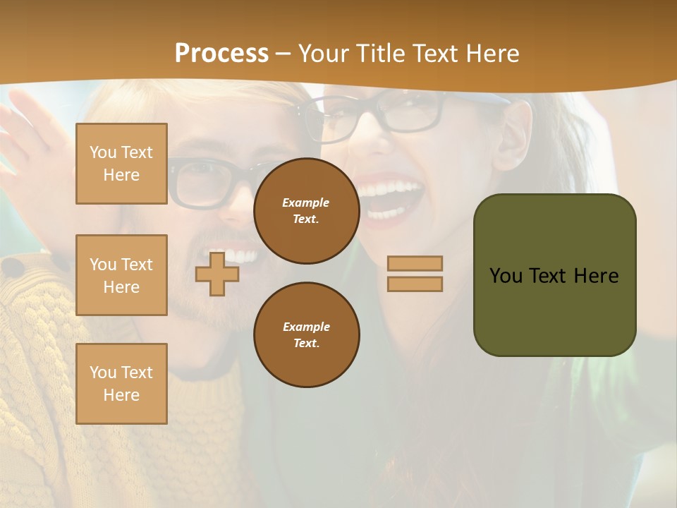 A Man And Woman Sitting At A Table With A Cup Of Coffee PowerPoint Template