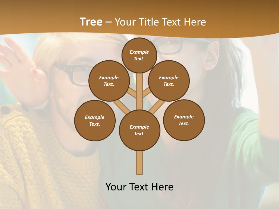 A Man And Woman Sitting At A Table With A Cup Of Coffee PowerPoint Template
