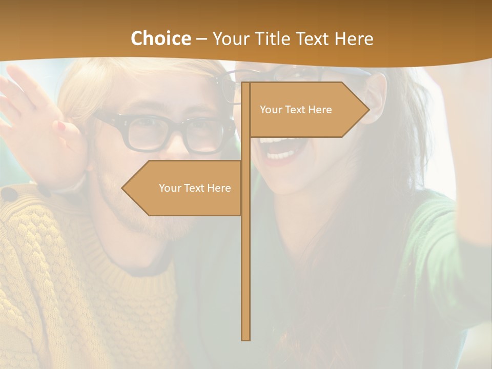 A Man And Woman Sitting At A Table With A Cup Of Coffee PowerPoint Template