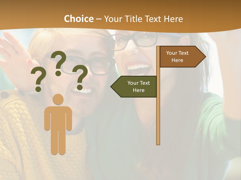A Man And Woman Sitting At A Table With A Cup Of Coffee PowerPoint Template