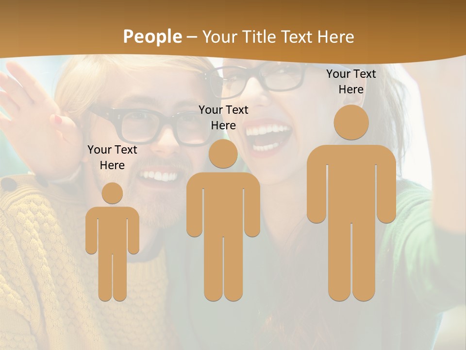 A Man And Woman Sitting At A Table With A Cup Of Coffee PowerPoint Template
