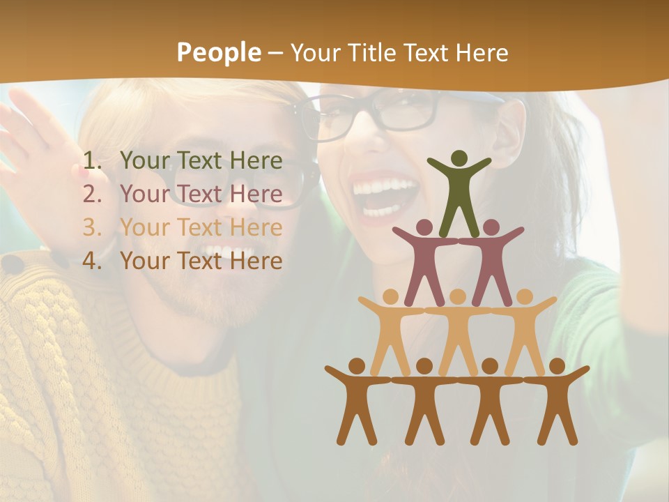 A Man And Woman Sitting At A Table With A Cup Of Coffee PowerPoint Template