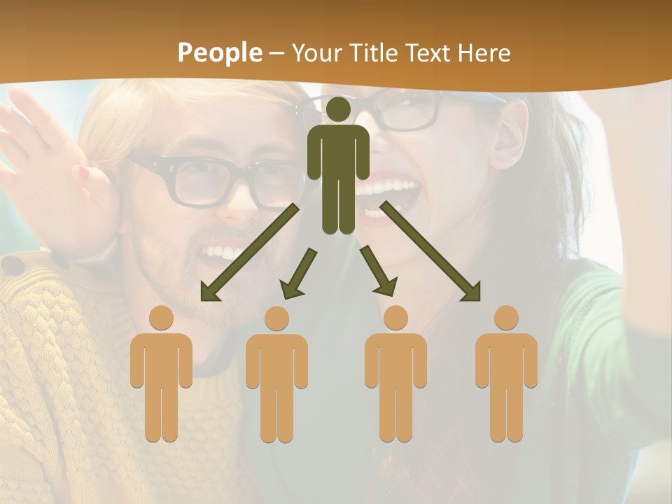 A Man And Woman Sitting At A Table With A Cup Of Coffee PowerPoint Template