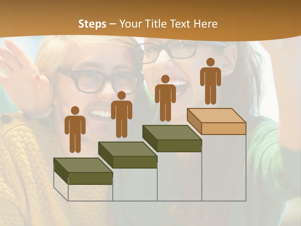 A Man And Woman Sitting At A Table With A Cup Of Coffee PowerPoint Template