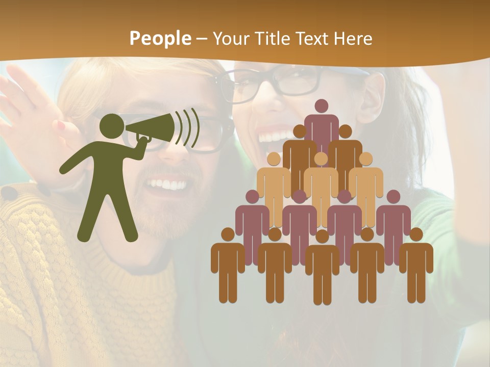 A Man And Woman Sitting At A Table With A Cup Of Coffee PowerPoint Template
