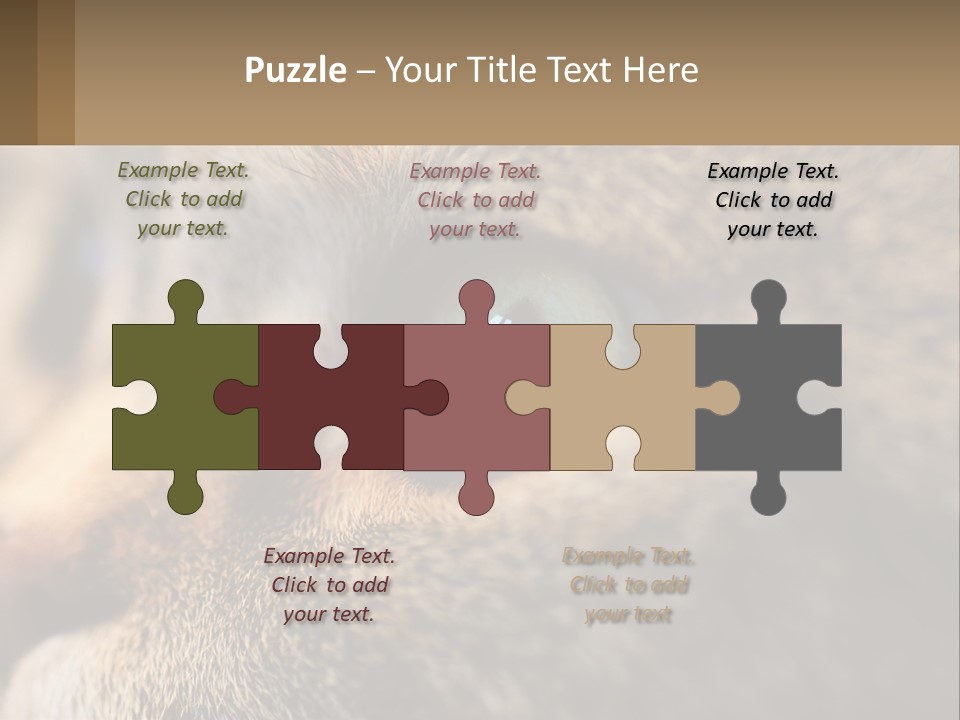 A Close Up Of A Cat's Green Eyes PowerPoint Template
