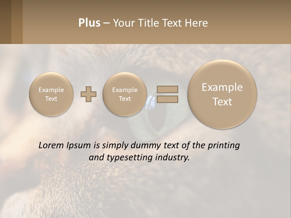A Close Up Of A Cat's Green Eyes PowerPoint Template