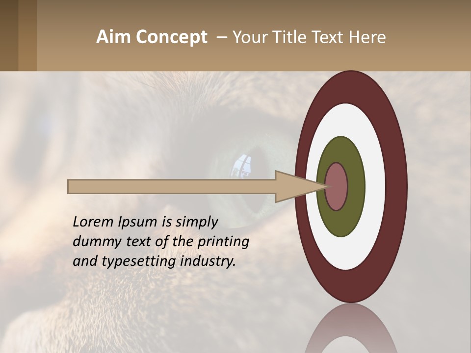 A Close Up Of A Cat's Green Eyes PowerPoint Template