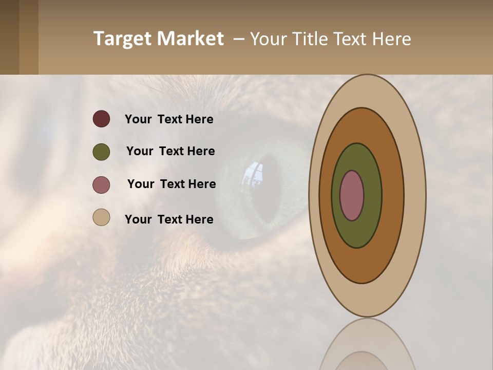 A Close Up Of A Cat's Green Eyes PowerPoint Template