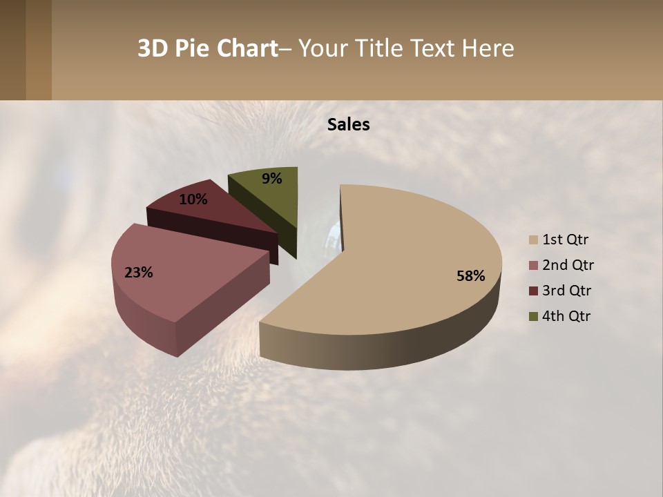 A Close Up Of A Cat's Green Eyes PowerPoint Template