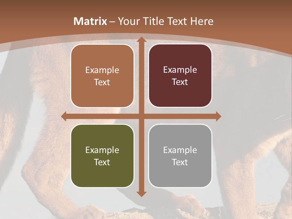 A Mountain Lion Walking Across A Desert Landscape PowerPoint Template