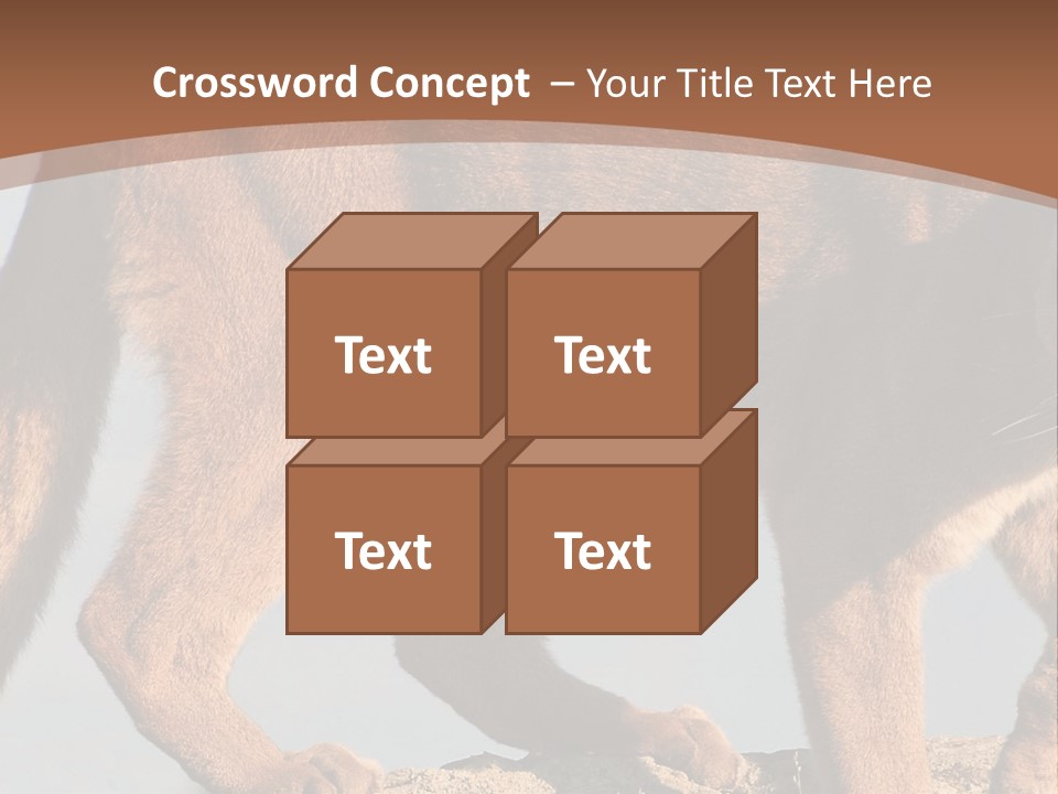 A Mountain Lion Walking Across A Desert Landscape PowerPoint Template