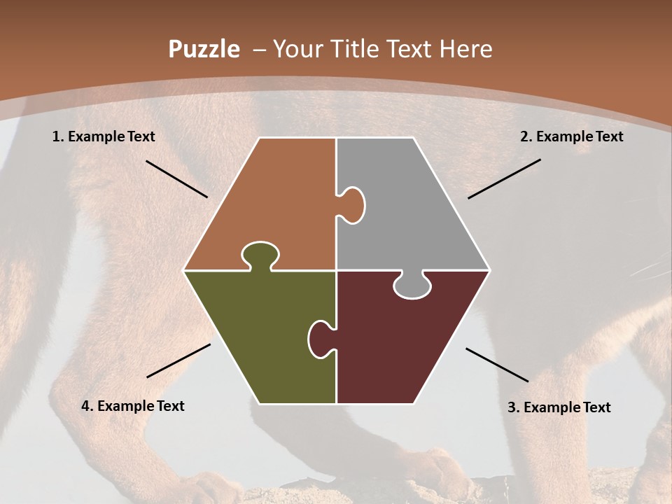 A Mountain Lion Walking Across A Desert Landscape PowerPoint Template