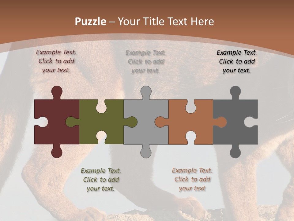 A Mountain Lion Walking Across A Desert Landscape PowerPoint Template