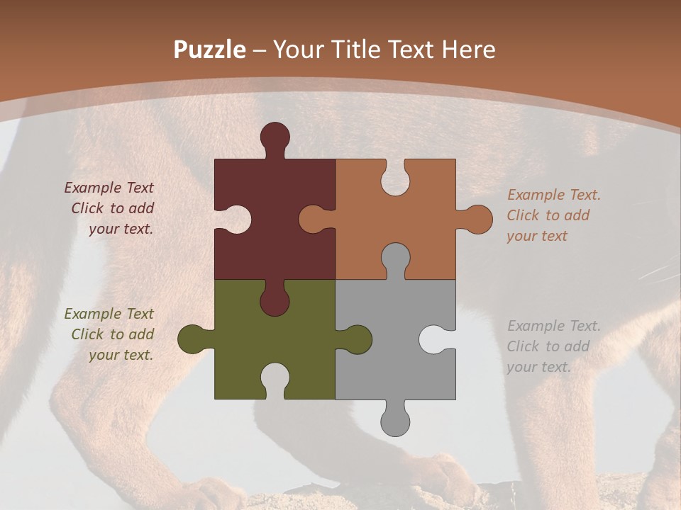 A Mountain Lion Walking Across A Desert Landscape PowerPoint Template