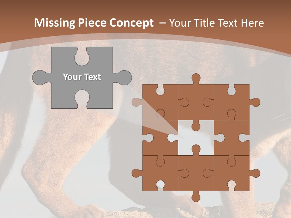 A Mountain Lion Walking Across A Desert Landscape PowerPoint Template