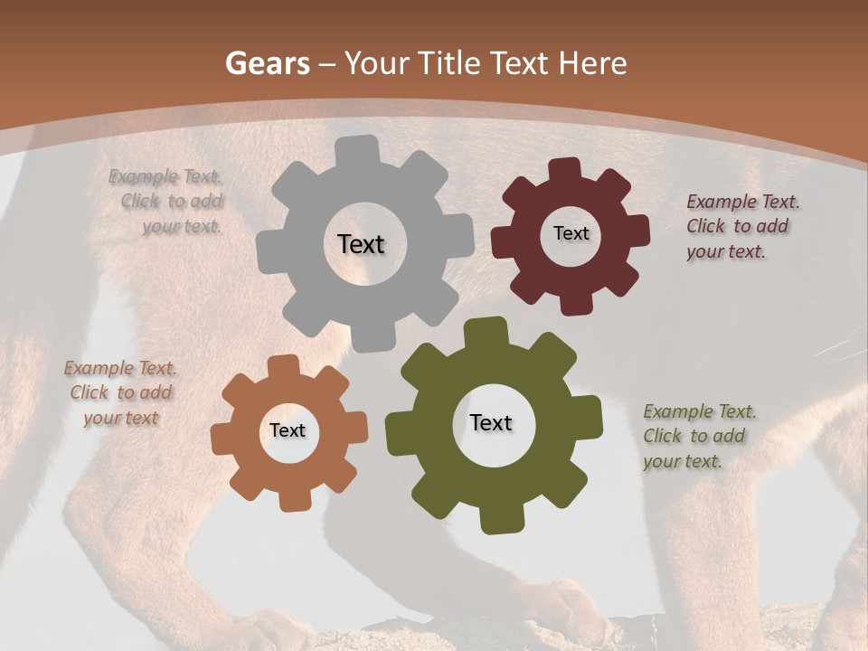 A Mountain Lion Walking Across A Desert Landscape PowerPoint Template