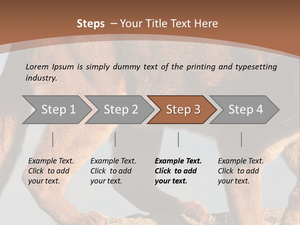 A Mountain Lion Walking Across A Desert Landscape PowerPoint Template