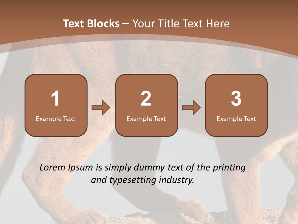 A Mountain Lion Walking Across A Desert Landscape PowerPoint Template